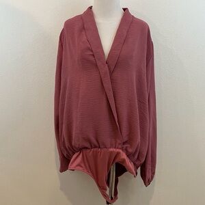 Heatherly | Long Sleeve V-Neck Bodysuit